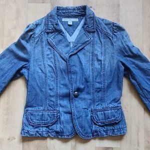 EUC - M - Tommy Hilfiger Blue Denim Jean Jacket Blazer